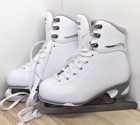 Jackson Softskate White pink Figure Ice Skates Size 1 Girls Ultima Mark I Blade