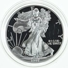 1997-p American Silver Eagle Proof 1 Oz Silver - Coin   Box   Coa