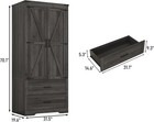 2 Doors Wardrobe Armoire Closet With Doors And Drawers