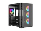 Rosewill Aca503b Atx Computer Gaming Pc Case Mid Tower  With 4 Argb Fans Pre-ins