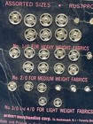 22pc Vintage Sewing Assorted Metal Snap Fasteners Rustproof