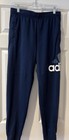 Adidas Mens Essentials Performance Logo Pants Navy White Medium Joggers Athletic