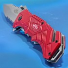 Razor Tactical 8 5  New  Red 440 Steel Rescue Spring Assisted Pocket Knife Edc