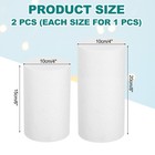 Round Foam Cake Dummy  4 x 6  4 x 8  White Fake Cake Circles Dummies  2pcs