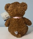 Fao Schwarz Baby 13    Brown Teddy Bear Pink Nose And Bow Stuffed Animal Plush