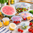 6-24pcs Reusable Silicone Stretch Lids Food Bowl Covers Fresh Keeping Seal