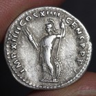 Emperor Domitian Denarius 88ad Ancient Roman Empire Silver Coin Minerva Thunder