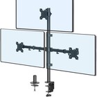Triple Monitor Stand  Desk Mount For Three Screens Up To 32 Inch  Stacked 