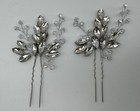 Unicra Bridal Hair Comb   Pins Set Silver Pearl Rhinestone Wedding Headpiece