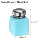 4pcs 120ml 4oz  Push Down Alcohol Dispenser Pump Liquid Press Bottles Blue