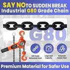 3 4 T Lever Chain Hoist 10ft Manual Ratchet Chain Puller Lifting Crane W 2hooks
