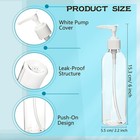 52 Pcs Empty Plastic Pump Bottle 8 Oz  250 Ml Clear Lotion Pump Dispenser Ref   