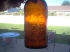Antique Amber Beer Bottle Elgin Eagle Brewing Co  Il  Hand Finished Crown