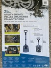 Birdrock Extendable Emergency Shovels 2 Pk Blue Utility Aluminum Rubber Handle