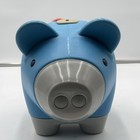 Little Tikes Piggy Bank Blue Pig W Curly Tail And Stopper 0227-00 Vintage Prop