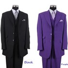 New Men s Fashion Suit With Collared Vest w pleated Pants 8 Colors 905v