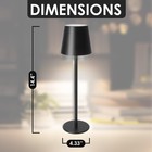 Cordless Table Lamp  Stepless Dimmer With 3 Light Modes  -cable Rechargeable    