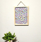 Scattered Flowers 9x12  Fabric Covered Cork Memo Board Home Wall Decor