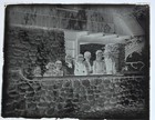 Antique Glass Plate Photo Negative - Siblings In A Stair-step Lineup