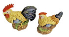 Pair Of Lefton Rooster   Chicken Figurines  sku  2758 