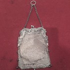 Art Nouveau Sterling Silver Dragon Myth Serpent Beast Chainmail Purse Bag C1880s