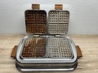 1940s Dominion Electric 120v Double Square Waffle Maker Model 1350 Tested-works