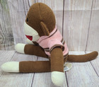 Dan Dee Collector s Choice Plush Sock Monkey Stuffed Animal Brown Pink 18 5 