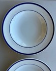 Williams Sonoma Brasserie Blue 9  Soup Bowls Original  Made In Japan Set Of 4