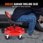 Rolling Garage Stool 300lbs Adjustable Mechanic Work Shop Seat W casters
