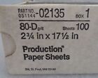 100 Sheets box  3m 2-3 4x17-1 2 Inch Production Paper  80 Grit  P n 05114-02135