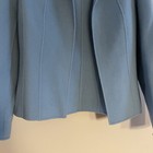 Talbots Women Sz 6 Blue 100  Wool Open Front Knit Blazer Jacket