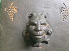 Vintage Bacchus God Of Wine Plaque Cast Iron Steel Decorative Wall Art 8x7   