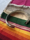 Handcrafted Solid Sterling Silver 2 Rail Cuff   Tom Hawk   navajo 