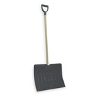 Zoro Select 6yu43 Snow Shovel  37 In Wood D-grip Handle  Steel Blade Material 