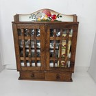 1976 Sears Merry Mushroom Wood Spice Rack Cabinet Complete 10 Jars Japan Retro