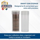 Bcw Quarter Coin Storage Tubes - 10 Pack   Archival Quality Plastic Coin Holders