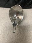 Hand Blown Glass Mouse Figurine Paperweigh 4 In Vintage Clear