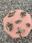 Vintage Reed And Barton Animal Pewter Birthday Candle Holders Set Of 6 Box