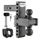 Adjustable Trailer Hitch Ball Mount  7 Inch Drop Fits 2in Receiver  7  Drop