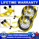 Tire Basket Straps Wrecker Car Hauler Truck Tow Dolly Tire Wheel Tie Down 2 Pack