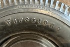 Vintage Firestone Transport 100 Tubeless Rubber Tire With Glass Embossed Ashtray