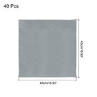 40pcs Silver Gray Satin Table Napkins Polyester Table Napkin 17  17 Inch