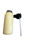 Hydro Flask 32oz  Stainless Steel Wide Mouth Water Bottle Flip Straw Lid Yellow