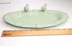 Vintage Cast Iron Bird Bath Feeder W 2 Birds Farmhouse Rustic Succulents 13 1 2   