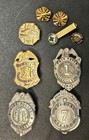 Antique   Vintage Mix 9 Piece Lot  Fairhaven  Nj Firemen Officer Badges Pins 