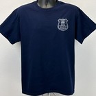 Vintage 90s New Jersey Police Christmas Toy Drive T Shirt Mens L Large Blue Srt
