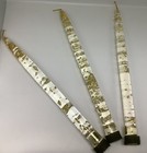 Vintage Lot Of 3 Clear Lucite Gold Flecks And Wicks Candles 10  Retro Mcm Sticks