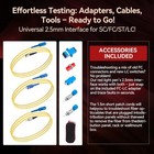 Vfl Visual Fault Locator 50mw Fiber Optic Cable Troubleshoot Kit 2 5mm Universal