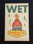 Vintage Sherwin Williams Paints Sign Wet Paint Nos 11    1940   s Rare S2136
