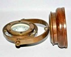 Nautical Gimballed Compass Vintage Brass Ship s Binnacle Antique Compass 